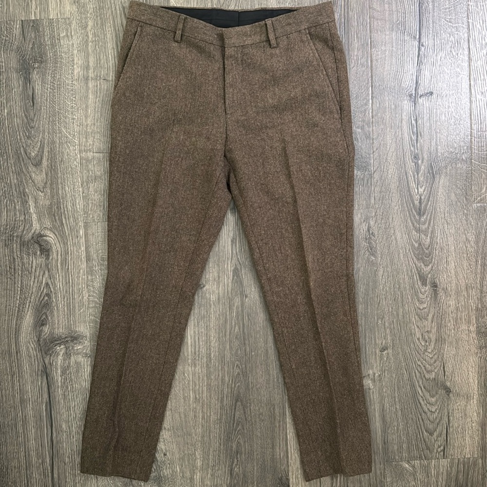 TOPMAN - tailored dress trousers - Sz 30W (brown)